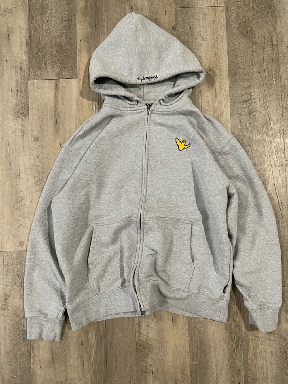Mark gonzales Light Gray Sweatshirt with Black Logo Tab